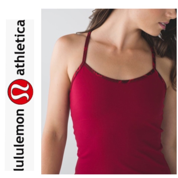 Lululemon Power Y Tank Cranberry Size 8 Athleisure - Picture 5 of 16